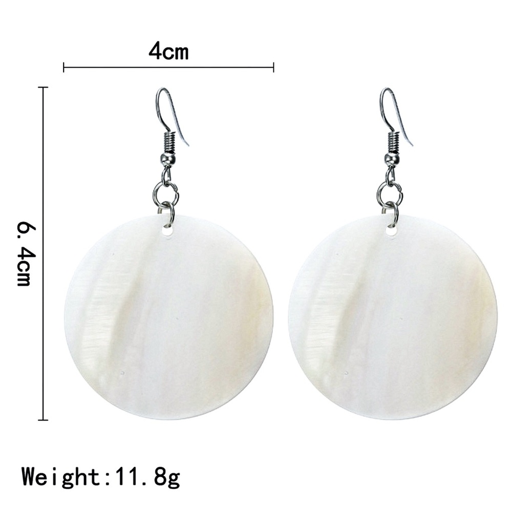 2/$20! Shell Disc Drop Earrings - Picture 6 of 8